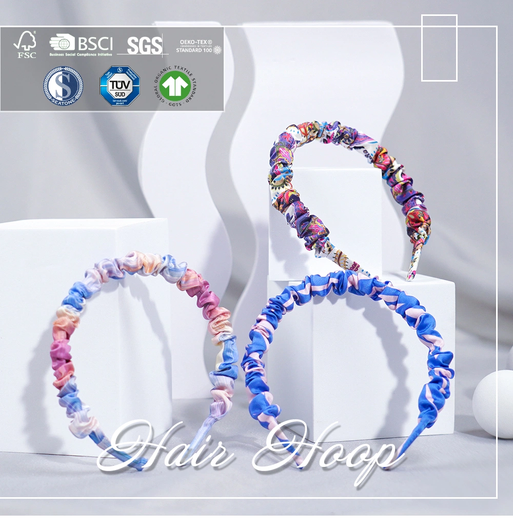 Customized Printing 100% Natural 16momme Customized Logo Silk Hair Hoop