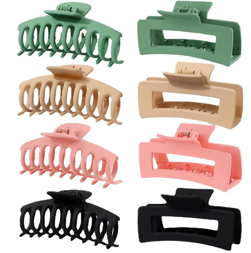 Yhj Big Plastic 10.5cm Claw Clip Set Bathing Anti Skid Large Plastic Hair Claw